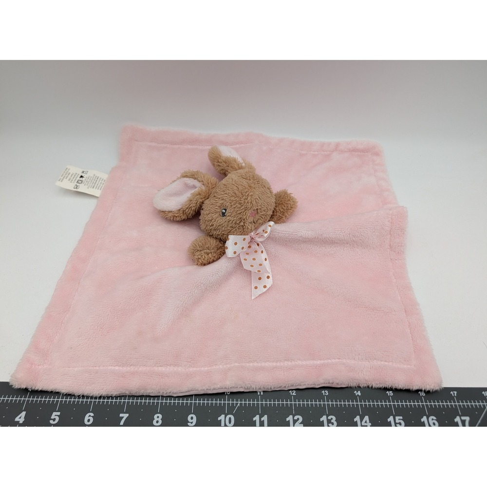 Dan Dee Bunny Bunny Baby Security Blanket Pink Brown Polka Dot Bow Lovey 2020